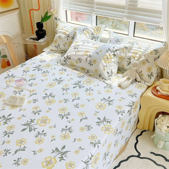 91家纺网 家纺一手货源 找家纺 凯磊家纺 新款原棉老粗布单品系列-床单 春暖花开