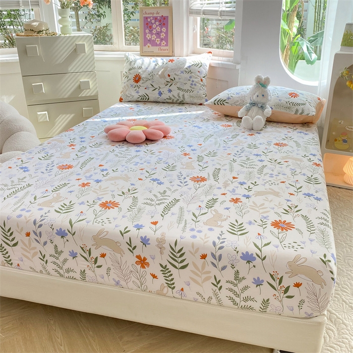 91家纺网 家纺一手货源 找家纺 多品 2023年13070单品床笠【可搭配枕套一起卖】 芊芊花园