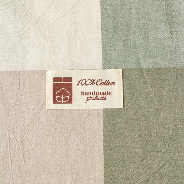 91家纺网 家纺一手货源 找家纺 喜居 2024新款A类色织纯棉水洗棉100%新疆棉全棉床笠 绿大格