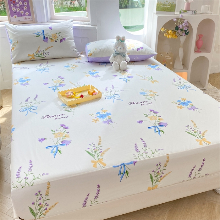 91家纺网 家纺一手货源 找家纺 多品 2023年13070单品床笠【可搭配枕套一起卖】 悦动心妍