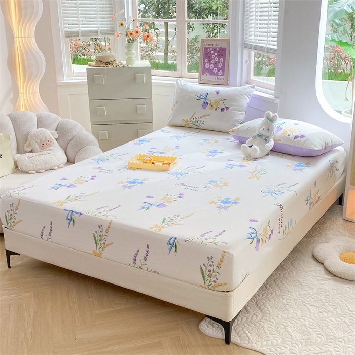 91家纺网 家纺一手货源 找家纺 多品 2023年13070单品床笠【可搭配枕套一起卖】 悦动心妍