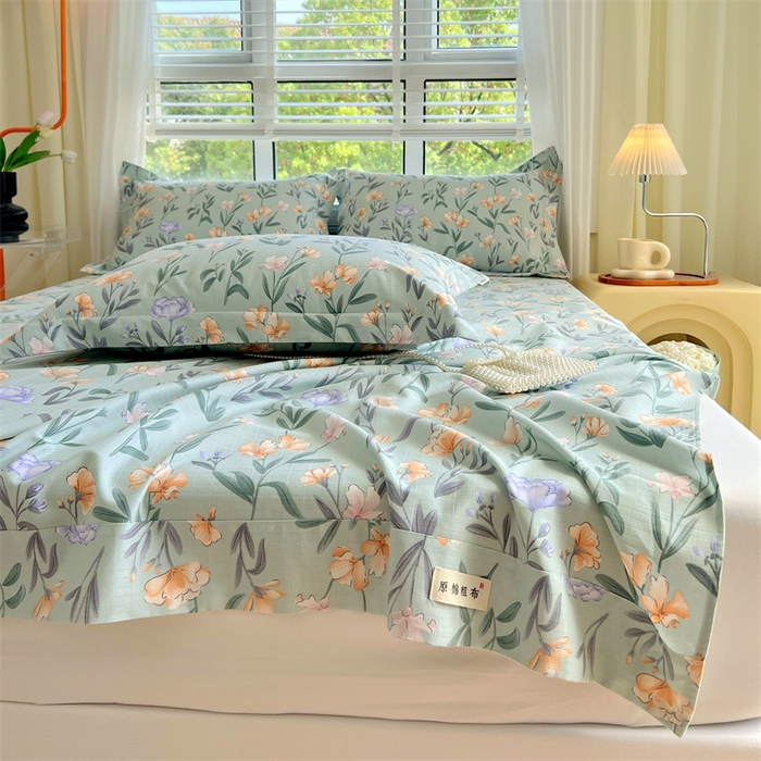 91家纺网 家纺一手货源 找家纺 凯磊家纺 新款原棉老粗布单品系列-床单 初夏