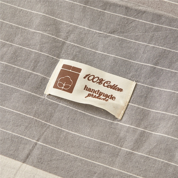 91家纺网 家纺一手货源 找家纺 喜居 2024新款A类色织纯棉水洗棉100%新疆棉全棉床笠 光阴灰