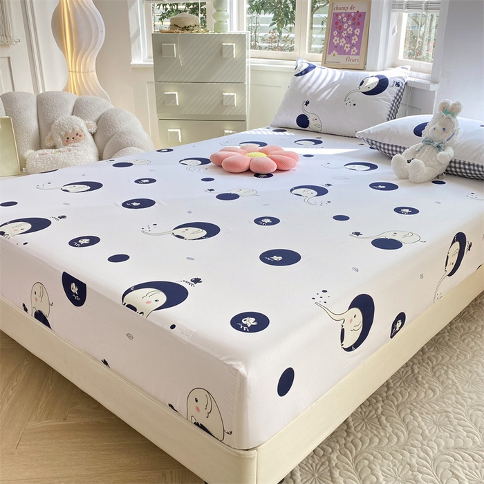 91家纺网 家纺一手货源 找家纺 多品 2023年13070单品床笠【可搭配枕套一起卖】 小象艾玛