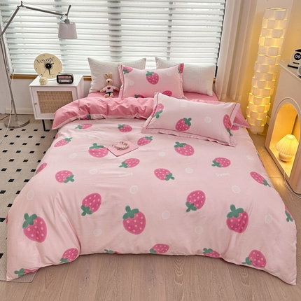 91家纺网 家纺一手货源 找家纺 （总）乐童  2024新款网红直播爆款吊边＋一字绣工艺款四件套（八）