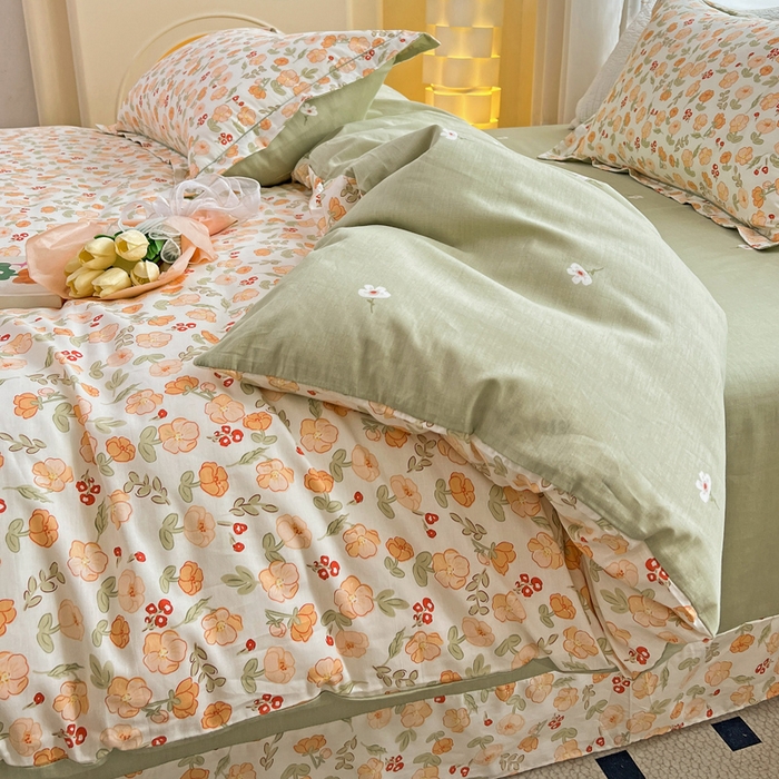 91家纺网 家纺一手货源 找家纺 乐童  2024新款网红直播爆款吊边＋一字绣工艺款四件套（八） 若薇