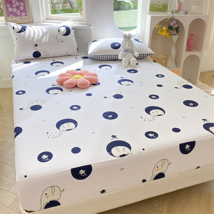 91家纺网 家纺一手货源 找家纺 多品 2023年13070单品床笠【可搭配枕套一起卖】 小象艾玛