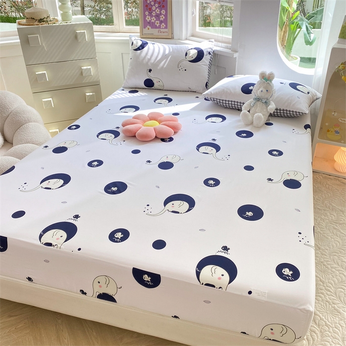 91家纺网 家纺一手货源 找家纺 多品 2023年13070单品床笠【可搭配枕套一起卖】 小象艾玛