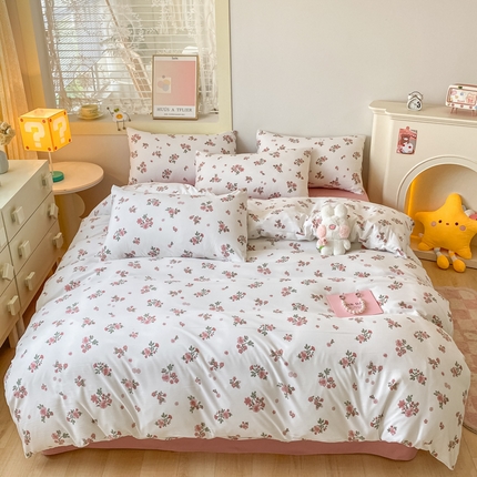 91家纺网 家纺一手货源 找家纺 （总）港岛妹妹2024新款水洗双层纱四件套