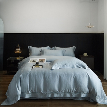 91家纺网 家纺一手货源 找家纺 （总）朵美2025新款100支天丝提花系列-丽莎四件套