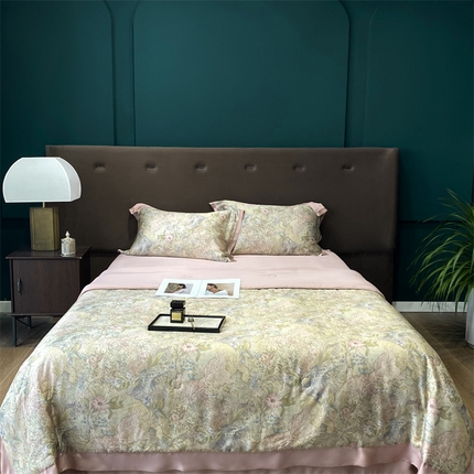 91家纺网 家纺一手货源 找家纺 （总）朵美2025新款100支兰精天丝数码印花系列—夏被四件套