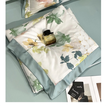 91家纺网 家纺一手货源 找家纺 （总）朵美2025新款60S天丝数码印花系列—夏被四件套