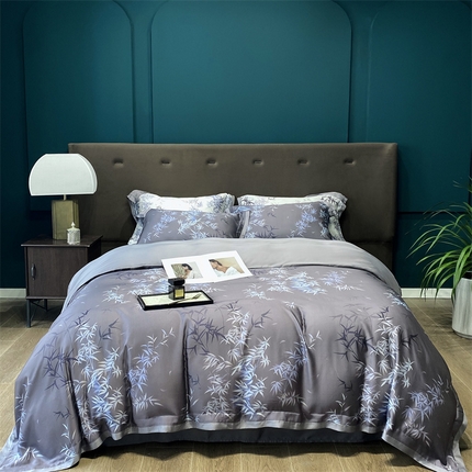 91家纺网 家纺一手货源 找家纺 （总）朵美2025新款100支兰精天丝数码印花系列—四件套