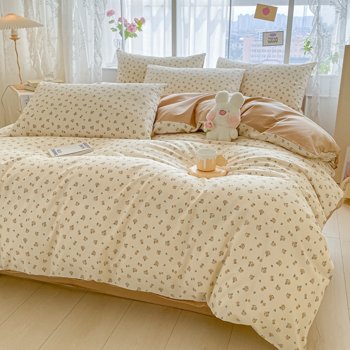 91家纺网 家纺一手货源 找家纺 柠馨2023新款 13376全棉印花三件套学生季三件套 馥郁