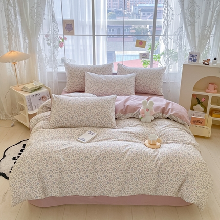 柠馨2023新款 13376全棉印花三件套学生季三件套 果果蜜语