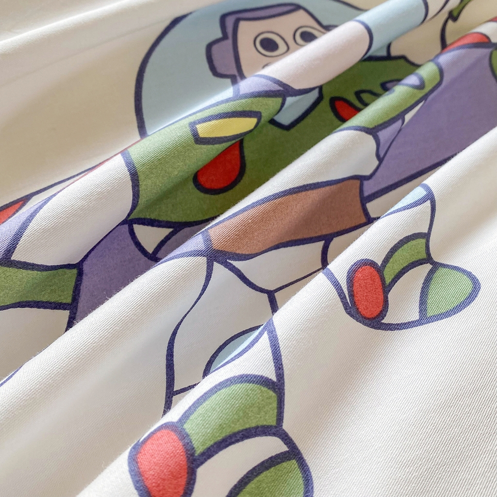 91家纺网 家纺一手货源 找家纺 柠馨2023新款 13376全棉印花三件套学生季三件套 玩具总动员