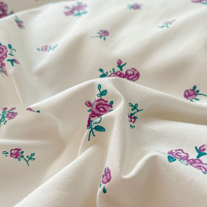 91家纺网 家纺一手货源 找家纺 柠馨2023新款 13376全棉印花三件套学生季三件套 紫霖