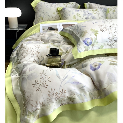 91家纺网 家纺一手货源 找家纺 （总）朵美2025新款60S天丝数码印花系列—四件套