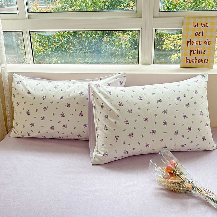 91家纺网 家纺一手货源 找家纺 柠馨2023新款 13376全棉印花三件套学生季三件套 紫霖