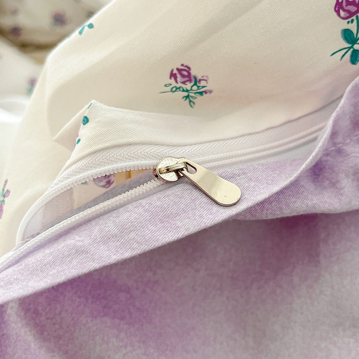 91家纺网 家纺一手货源 找家纺 柠馨2023新款 13376全棉印花三件套学生季三件套 紫霖