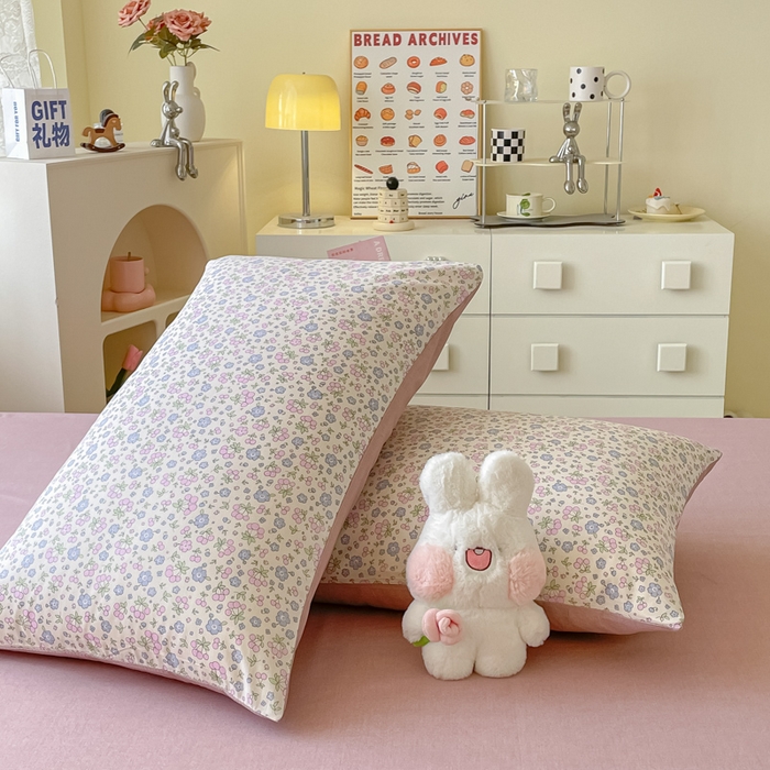 91家纺网 家纺一手货源 找家纺 柠馨2023新款 13376全棉印花三件套学生季三件套 果果蜜语