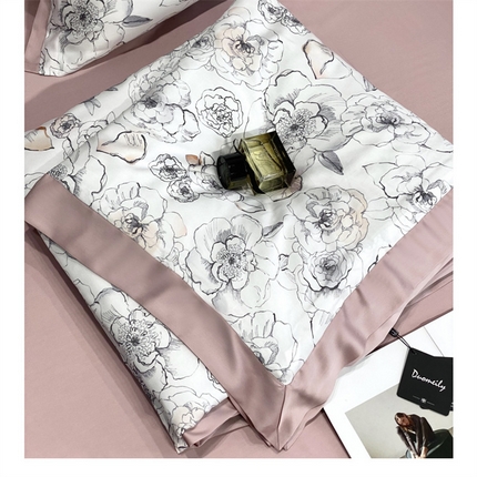 91家纺网 家纺一手货源 找家纺 （总）朵美2025新款60S天丝数码印花系列—夏被四件套