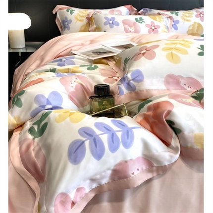 91家纺网 家纺一手货源 找家纺 （总）朵美2025新款60S天丝数码印花系列—四件套