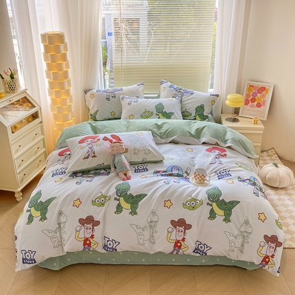 柠馨2023新款 13376全棉印花三件套学生季三件套 玩具总动员