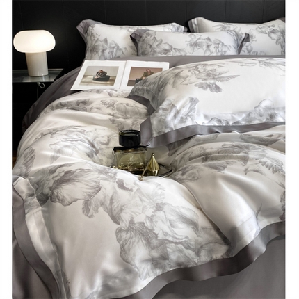 91家纺网 家纺一手货源 找家纺 （总）朵美2025新款60S天丝数码印花系列—四件套