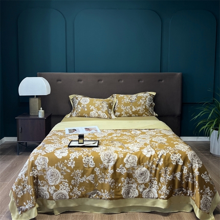 91家纺网 家纺一手货源 找家纺 （总）朵美2025新款100支兰精天丝数码印花系列—夏被四件套