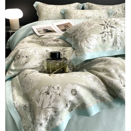 91家纺网 家纺一手货源 找家纺 （总）朵美2025新款60S天丝数码印花系列—四件套