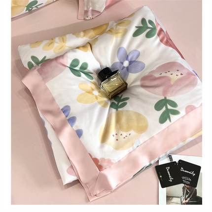 91家纺网 家纺一手货源 找家纺 （总）朵美2025新款60S天丝数码印花系列—夏被四件套