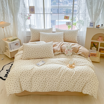 柠馨2023新款 13376全棉印花三件套学生季三件套 馥郁