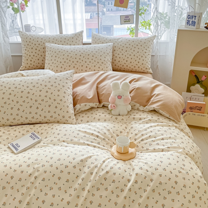 91家纺网 家纺一手货源 找家纺 柠馨2023新款 13376全棉印花三件套学生季三件套 馥郁