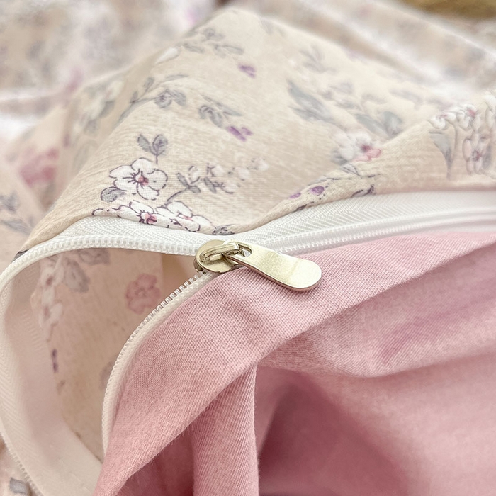 91家纺网 家纺一手货源 找家纺 柠馨2023新款 13376全棉印花三件套学生季三件套 紫萱