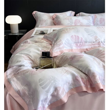 91家纺网 家纺一手货源 找家纺 （总）朵美2025新款60S天丝数码印花系列—四件套