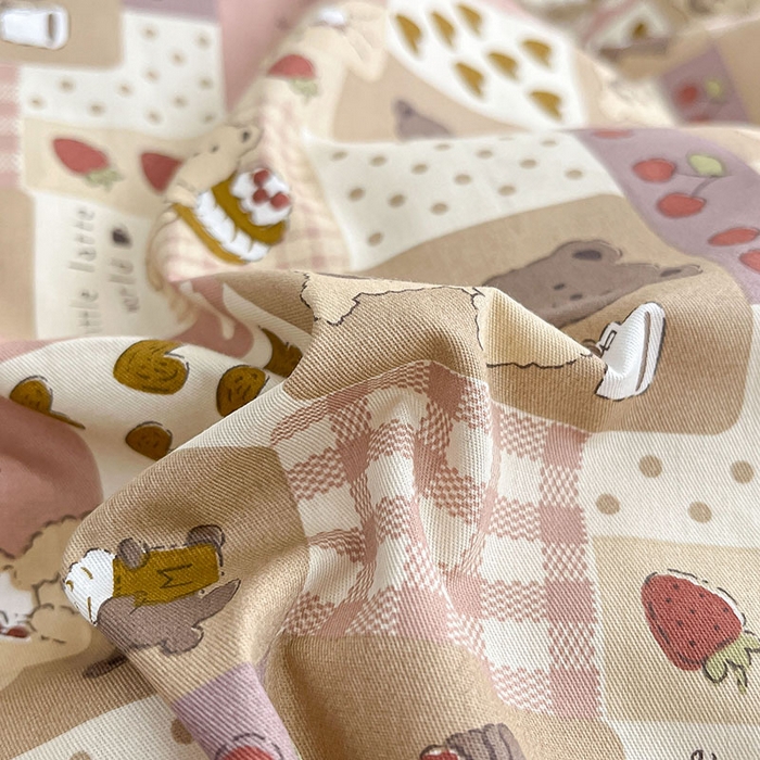 91家纺网 家纺一手货源 找家纺 柠馨2023新款 13376全棉印花三件套学生季三件套 枝枝莓莓