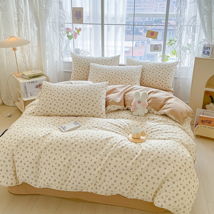 91家纺网 家纺一手货源 找家纺 柠馨2023新款 13376全棉印花三件套学生季三件套 馥郁