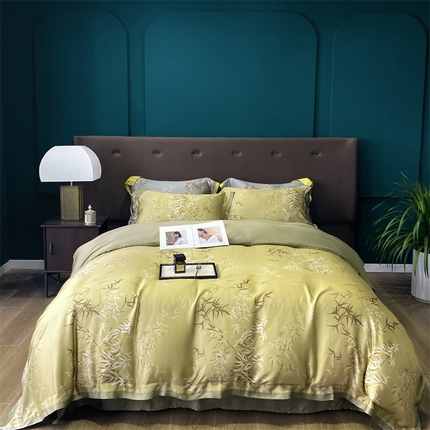 91家纺网 家纺一手货源 找家纺 （总）朵美2025新款100支兰精天丝数码印花系列—四件套