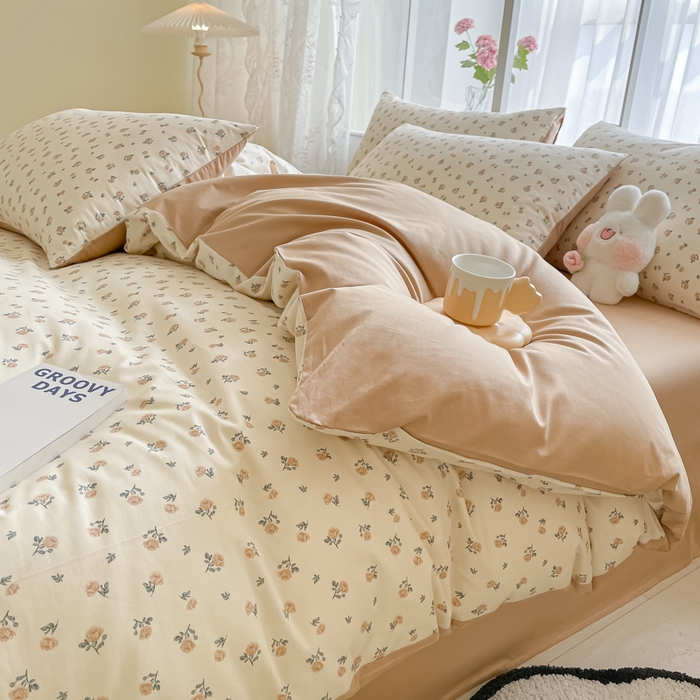 91家纺网 家纺一手货源 找家纺 柠馨2023新款 13376全棉印花三件套学生季三件套 馥郁