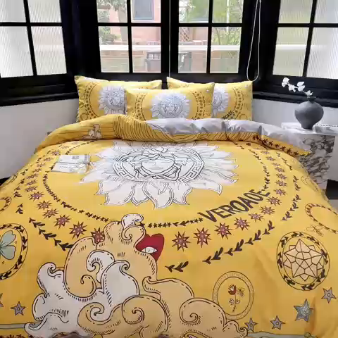 91家纺网 家纺一手货源 找家纺 色鬼布艺 2023新款水洗真丝轻奢四件套系列 美度