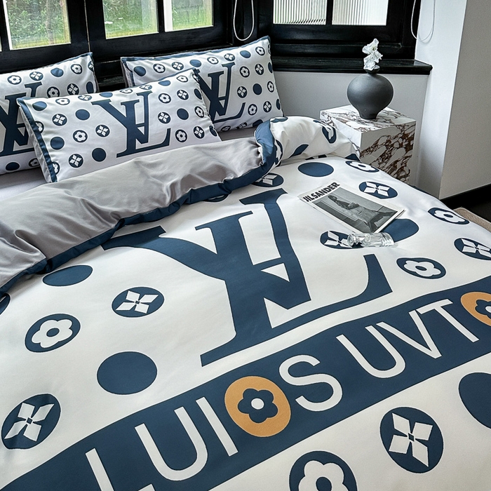 91家纺网 家纺一手货源 找家纺 色鬼布艺 2023新款水洗真丝轻奢四件套系列 路易