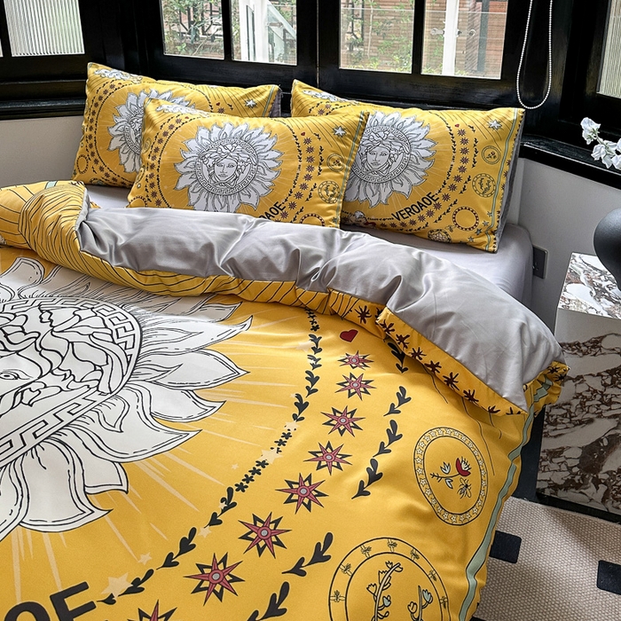 91家纺网 家纺一手货源 找家纺 色鬼布艺 2023新款水洗真丝轻奢四件套系列 美度