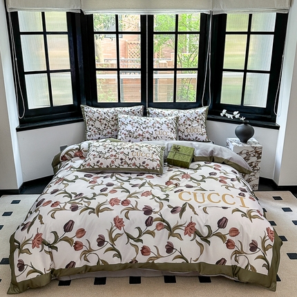 91家纺网 家纺一手货源 找家纺 （总）色鬼布艺 2023新款水洗真丝轻奢四件套系列