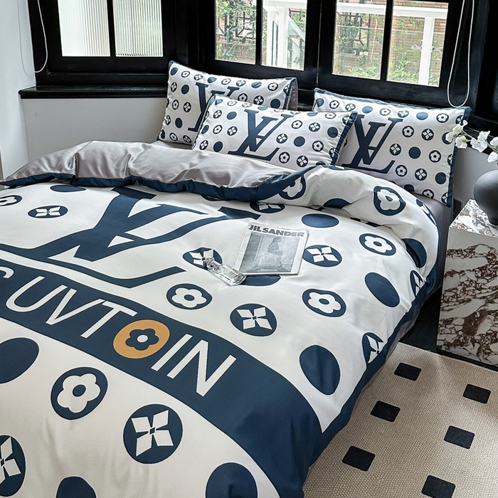 91家纺网 家纺一手货源 找家纺 色鬼布艺 2023新款水洗真丝轻奢四件套系列 路易