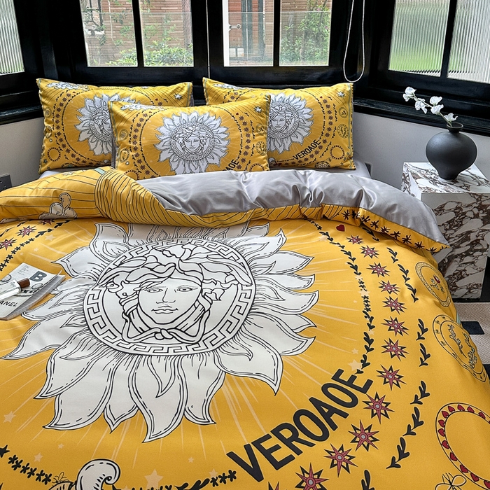 91家纺网 家纺一手货源 找家纺 色鬼布艺 2023新款水洗真丝轻奢四件套系列 美度