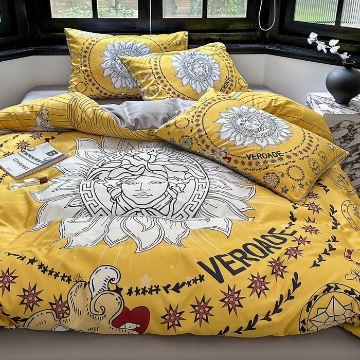 91家纺网 家纺一手货源 找家纺 色鬼布艺 2023新款水洗真丝轻奢四件套系列 美度