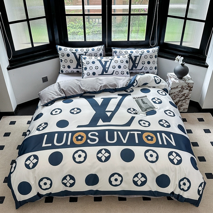 91家纺网 家纺一手货源 找家纺 色鬼布艺 2023新款水洗真丝轻奢四件套系列 路易