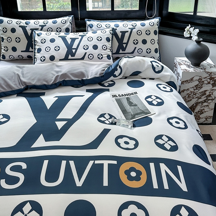 91家纺网 家纺一手货源 找家纺 色鬼布艺 2023新款水洗真丝轻奢四件套系列 路易