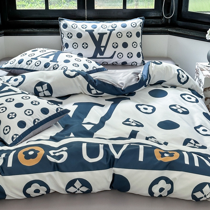 91家纺网 家纺一手货源 找家纺 色鬼布艺 2023新款水洗真丝轻奢四件套系列 路易